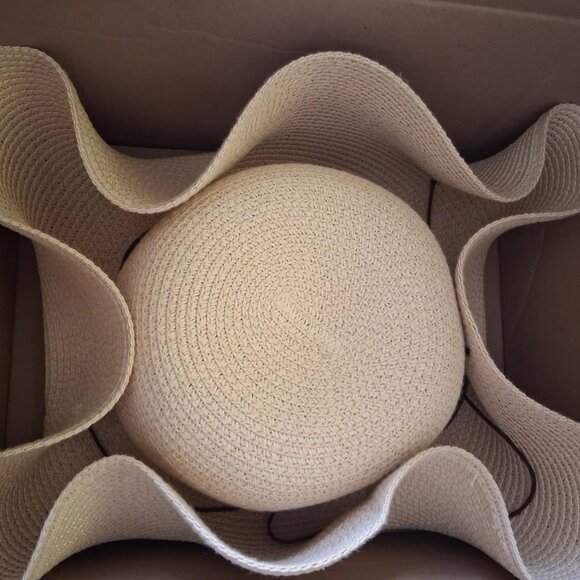 SOLD Womens Wide Brim Straw Hat Big Floppy Foldable Beach Sun Hat UPF 50+ - Picture 6 of 6